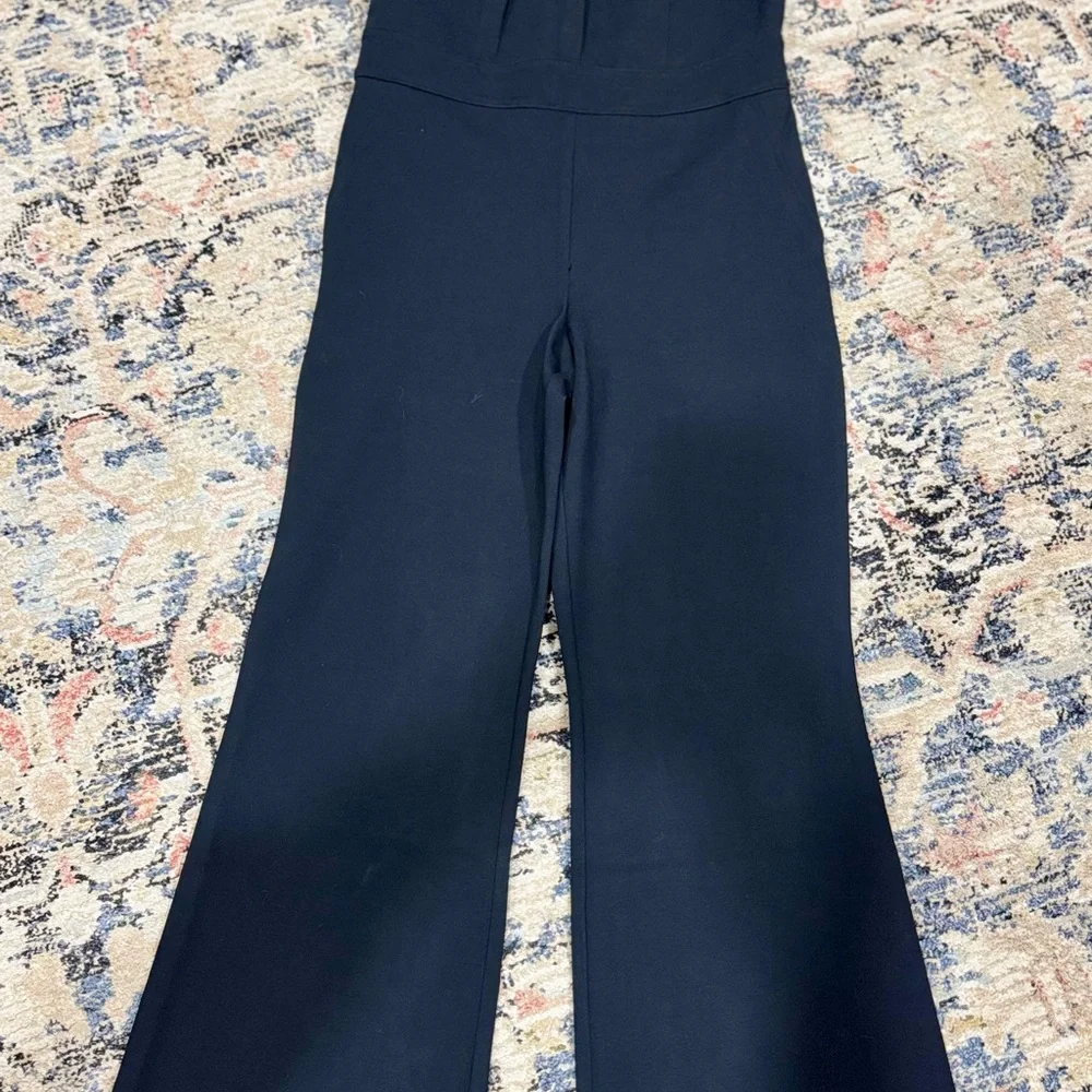 SPANX Perfect Sleeveless Jumpsuit S Petite Classic Black Flare Leg 20383Q NWT’s - Picture 11 of 13